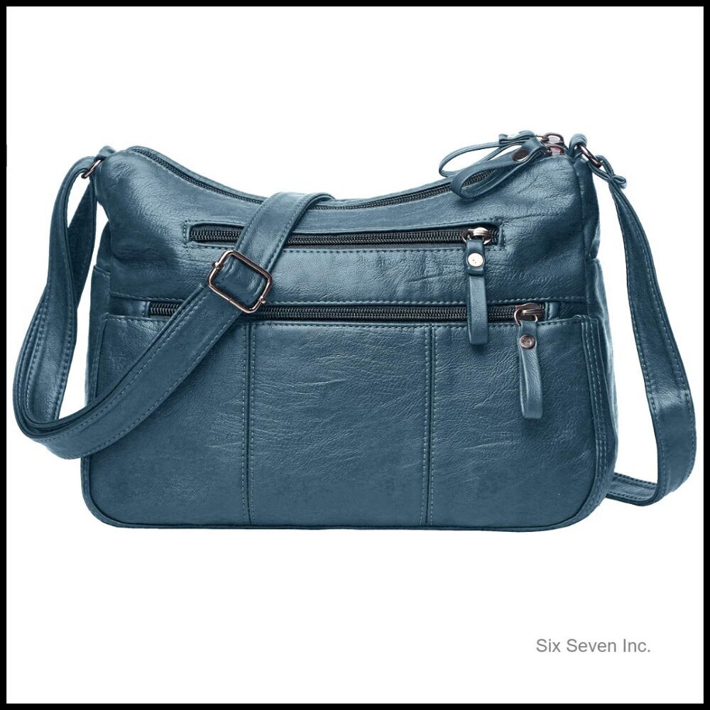Soft PU Leather Shoulder Bag Crossbody Purse Lightweight Vintage Chic Handbag